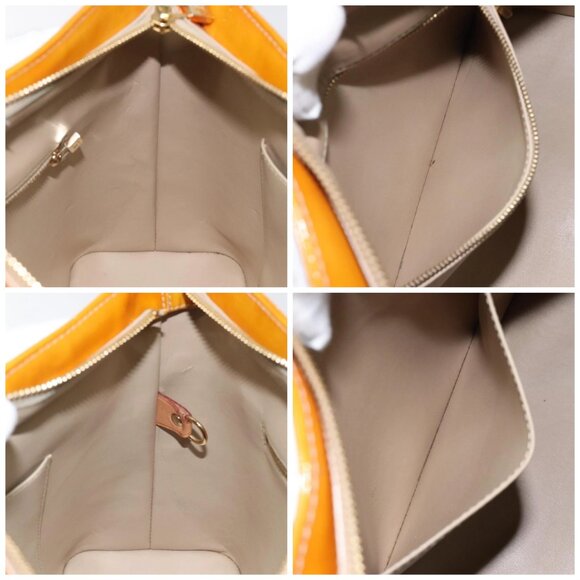 LOUIS VUITTON Monogram Vernis Houston Hand Bag Beige - Picture 15 of 16